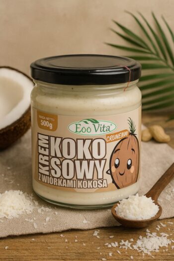 Krem kokosowy z wiórkami kokosa